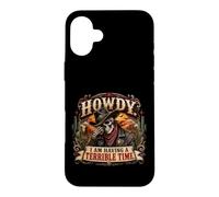Custodia per iPhone 16 Plus Salve, sto passando un periodo terribile, Funny Cowboy Skeleton