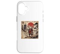 Custodia per iPhone 16 Plus Samurai Axolotl Japanese Vintage Funny Gifts Graphic Art