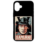 Custodia per iPhone 16 Plus Samurai giapponese Ukiyo-e Anime Retro Giappone Bushido Souvenir
