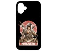 Custodia per iPhone 16 Plus Samurai Guerriero Musashi, Giapponese Sword Fighter