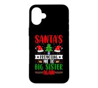 Custodia per iPhone 16 Plus Santa Is Promoting Me to Big Sister Again Big Sis Christmas