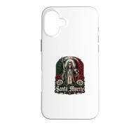 Custodia per iPhone 16 Plus Santa Muerte Messico Guadalupe Rosario Rose Santo Popolare
