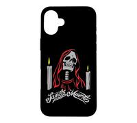 Custodia per iPhone 16 Plus SANTA MUERTE MESSICO SKELETON GOTHIC DONNA DONNE UOMO UOMINI