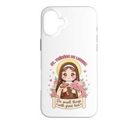 Custodia per iPhone 16 Plus Santa Teresa Lisieux Fare Piccole Cose Grande Amore per i Cristiani