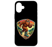 Custodia per iPhone 16 Plus Sasquatch Rollerblading Big-foot Shaka Roller Blade Amante