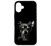 Custodia per iPhone 16 Plus Sassy Chihuahua amante dei cani divertente hipster retro design