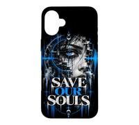 Custodia per iPhone 16 Plus Save Our Souls - Abbigliamento tecnico in stile techno