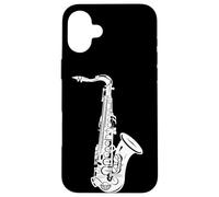 Custodia per iPhone 16 Plus Saxofono Strumento ad ancia abbozzata