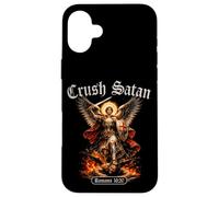 Custodia per iPhone 16 Plus Schiaccia Satana San Michele Romani Versi Biblici Arcangelo Angelo