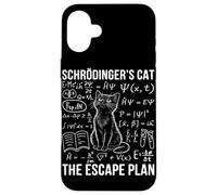 Custodia per iPhone 16 Plus Schrodinger Cat Escape Plan Fisica Quantistica Gatto