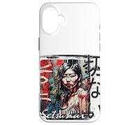 Custodia per iPhone 16 Plus Scritta giapponese in stile street-art