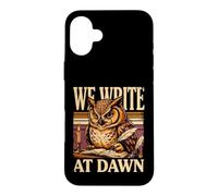 Custodia per iPhone 16 Plus Scriviamo a Dawn Vintage Owl Scrittori E Poeti