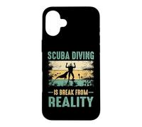 Custodia per iPhone 16 Plus Scuba Diving Is Break From Reality Funny Dive Diver