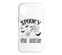 Custodia per iPhone 16 Plus Scuola di Halloween Segretaria Ufficio Spooky