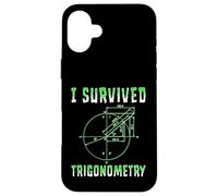 Custodia per iPhone 16 Plus Scuola di matematica di trigonometria divertente sono sopravvissuto