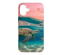 Custodia per iPhone 16 Plus Sea Turtle Ocean Accessori per telefono Tropical Beach Art