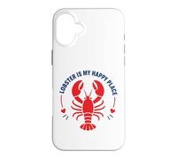 Custodia per iPhone 16 Plus Seafood Quote Coastal Humor Lobster Is My Happy Place