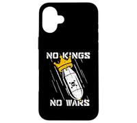 Custodia per iPhone 16 Plus Segno di protesta No Kings No Wars