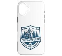 Custodia per iPhone 16 Plus Segui sempre il codice outdoor Retro Scouting Sostenibilità