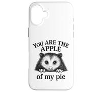 Custodia per iPhone 16 Plus Sei la mela della mia torta Funny Possum Humor