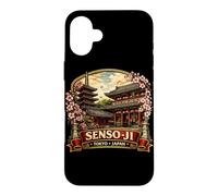Custodia per iPhone 16 Plus Sensoji Tokyo Tempio Giappone Sakura Art