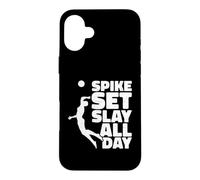 Custodia per iPhone 16 Plus Servire, Spike, Slay: Scatena il tuo maestro di pallavolo interiore
