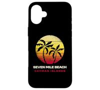 Custodia per iPhone 16 Plus Seven Mile Beach Isole Cayman Design Retro Tramonto
