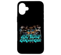 Custodia per iPhone 16 Plus Sex Drums Rock and Roll | Band Banda batterista