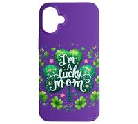 Custodia per iPhone 16 Plus Shamrock Saint Irish Patrick Clover Mamma Lucky Holiday