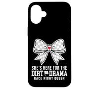 Custodia per iPhone 16 Plus She's Here For The Dirt Drama Race Night Queen