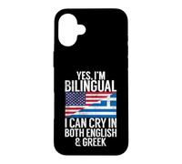Custodia per iPhone 16 Plus Sì, sono bilingue, posso piangere sia in inglese che in greco