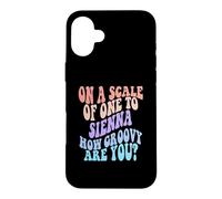 Custodia per iPhone 16 Plus SIENNA Personalized Name Cute Retro Girls Groovy Birthday