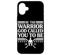 Custodia per iPhone 16 Plus Sii il guerriero che Dio ti ha chiamato ad essere figlio cristiano di Dio