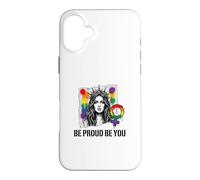 Custodia per iPhone 16 Plus Sii orgoglioso e sii arcobaleno LGBTQ Pride Femminista