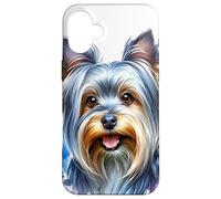 Custodia per iPhone 16 Plus Silky Terrier Dog Acquerello Opera d'arte