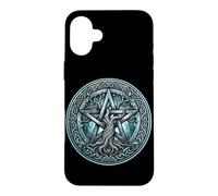 Custodia per iPhone 16 Plus Simbolo della strega Wicca Wiccan Capodanno pagano Benedetto Samhain