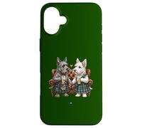 Custodia per iPhone 16 Plus simpatici divertenti scotch terrier cani whisky amore Scozia