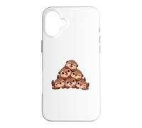 Custodia per iPhone 16 Plus Simpatico design a fumetti con lontra amici