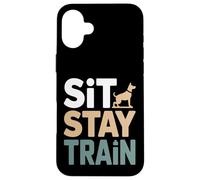 Custodia per iPhone 16 Plus Sit Stay Train Dog Obbedience Trainer