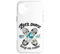 Custodia per iPhone 16 Plus Skateboarding with Graffiti Style, Skateboard Graphic Design