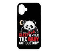 Custodia per iPhone 16 Plus SLEEP IS MY EX THE BABY GOT CUSTODY