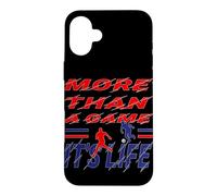Custodia per iPhone 16 Plus Slogan "More Than A Game It Is Life"