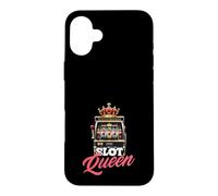 Custodia per iPhone 16 Plus Slot Queen Casino Gioco d'azzardo Jackpot Vincitore Vegas Macchina