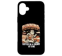 Custodia per iPhone 16 Plus Soffri alla maratona Funny Saying Hobby Runner