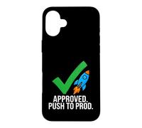 Custodia per iPhone 16 Plus Software Developer Coding Approved Push To Prod