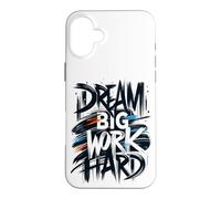 Custodia per iPhone 16 Plus Sogno Grande Lavoro Hard Graffiti Street Tipografia