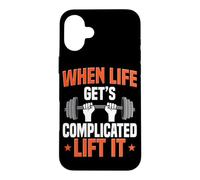 Custodia per iPhone 16 Plus Sollevamento bilanciere quando la vita diventa complicata sollevarlo Deadlifting