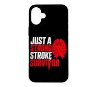 Custodia per iPhone 16 Plus Solo un forte colpo sopravvissuto Red Brain Attacco ischemico