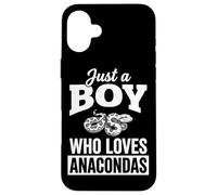Custodia per iPhone 16 Plus Solo un ragazzo che ama lo zoo dei rettili di Anaconda