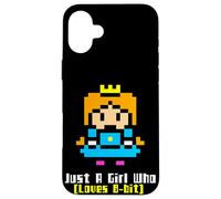 Custodia per iPhone 16 Plus Solo una ragazza che ama 8-bit Vintage Arcade